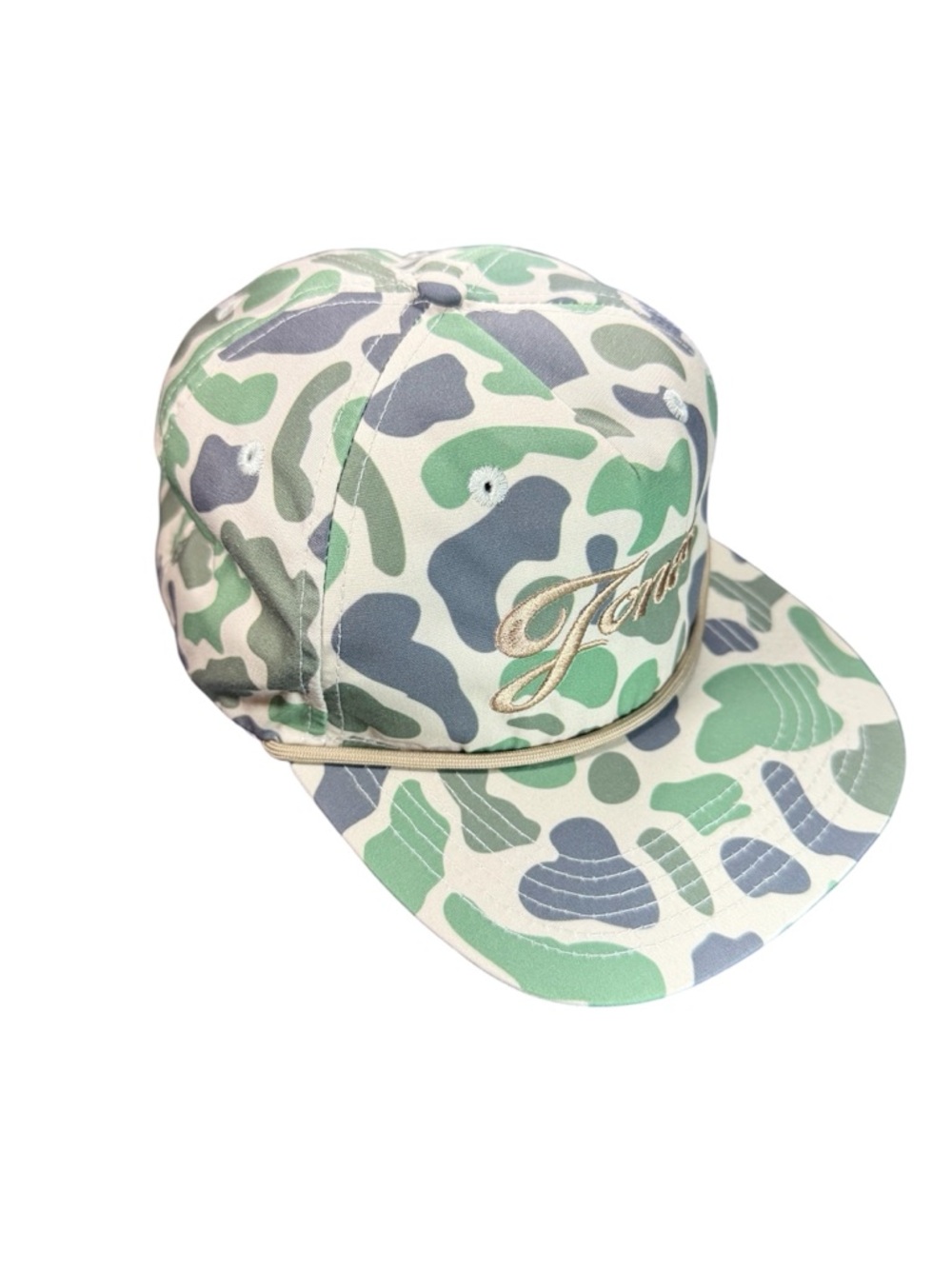 Lost Hat Co Snapback Cap Camo Jones Embroidered Logo Flat Bill Adjustable